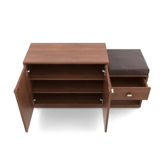 Shoe Rack All-in-one - Walnut Rigato Woodpore