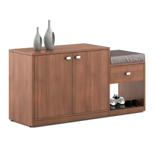 Shoe Rack All-in-one - Walnut Rigato Woodpore