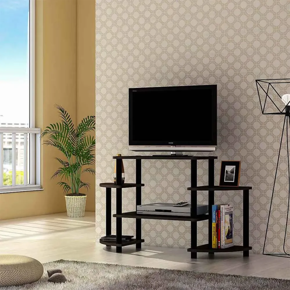 Tubular Tv Unit Rack Tr-03 - Fumed Oak Woodpore