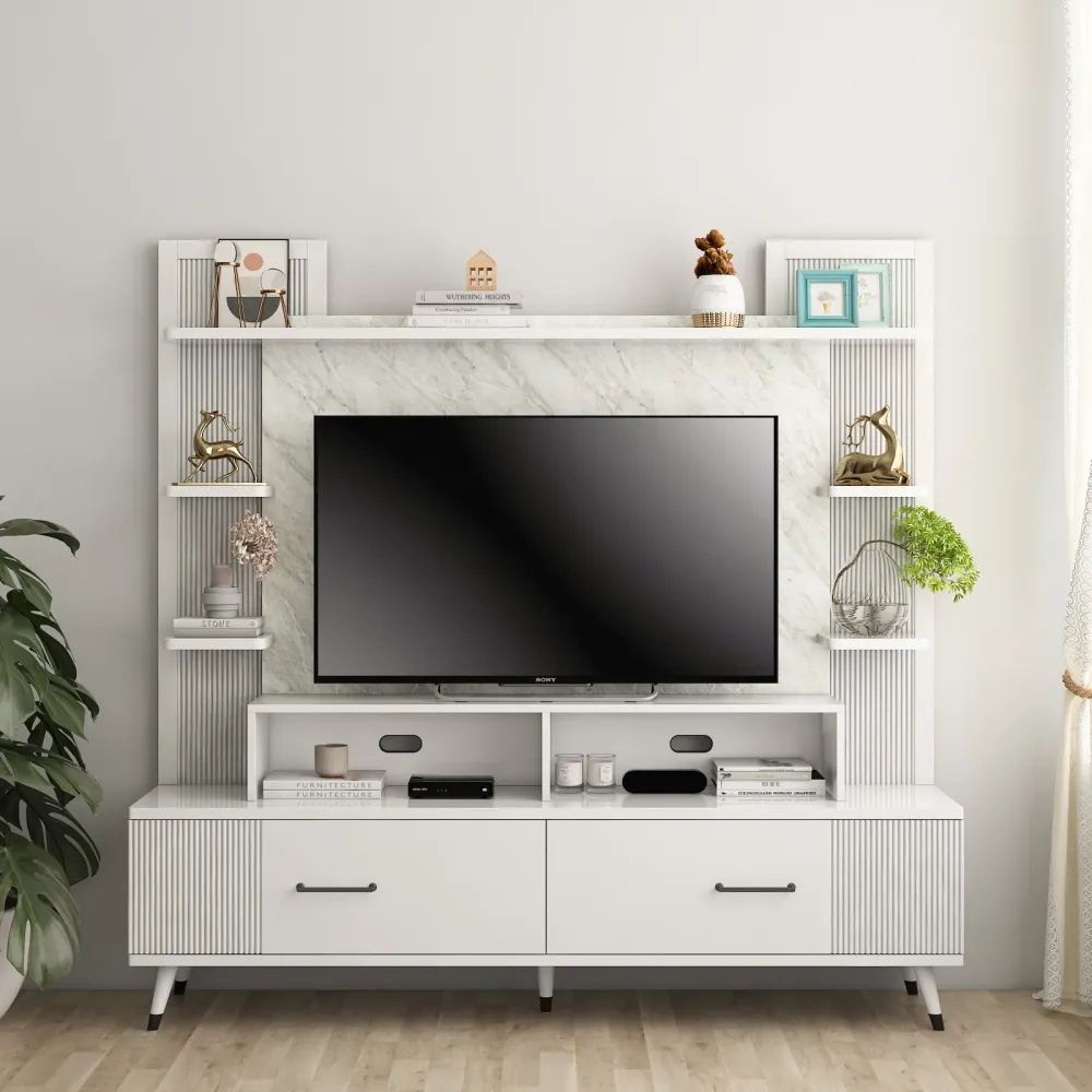Tv Unit Alpine - High Gloss White
