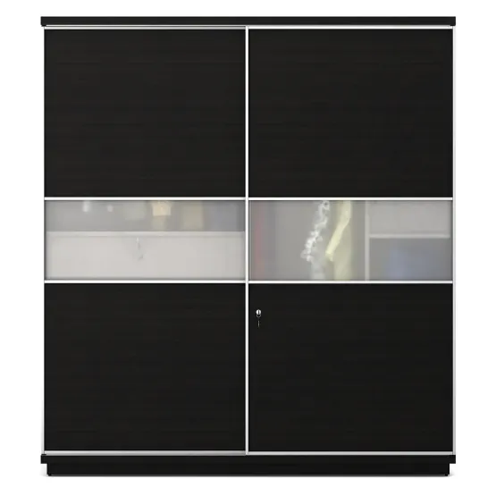 Universal 2 Door Sliding Wardrobe - Natural Wenge Woodpore