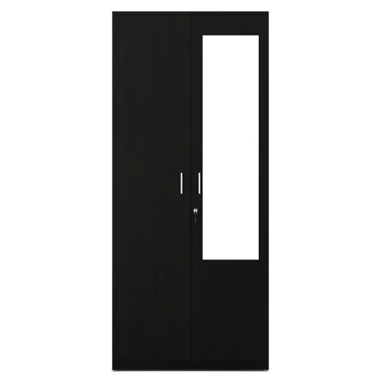 Value V2 2-door Wardrobe With Mirror - Natural Wenge - Woodpore