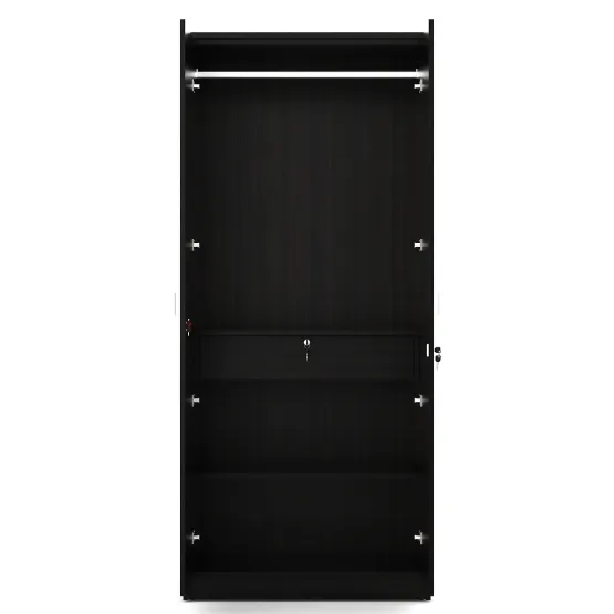 Value V2 2 Door Wardrobe - Natural Wenge Woodpore