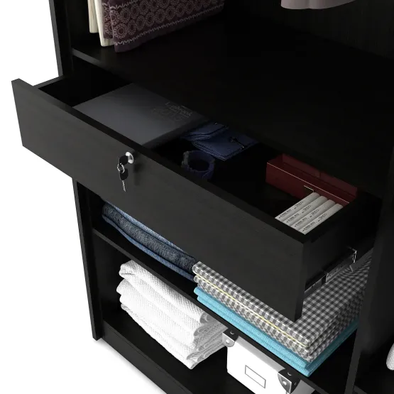 Value V2 3 Door Wardrobe - Natural Wenge - Woodpore