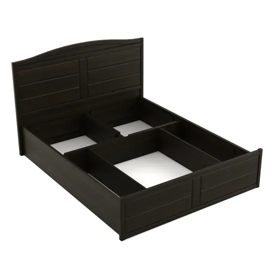 Verona King Bed 3/4 Lifton Storage- Fumed Oak
