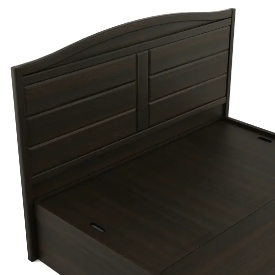 Verona King Bed 3/4 Lifton Storage- Fumed Oak