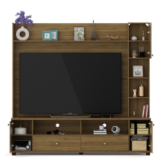 Vista Tv Wall Unit - Natural Teak