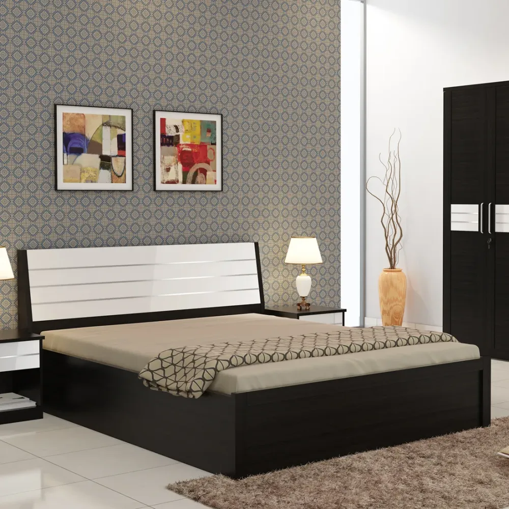 Viva V3 Queen Bed With 3/4th Lifton - Natural Wenge - Woodpore