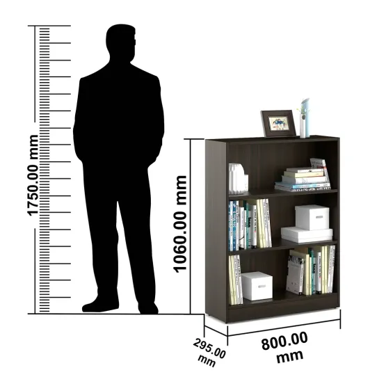 William Bookcase Small - Fumed Oak