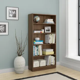 William Bookcase Large - Walnut Bronze Woodpore