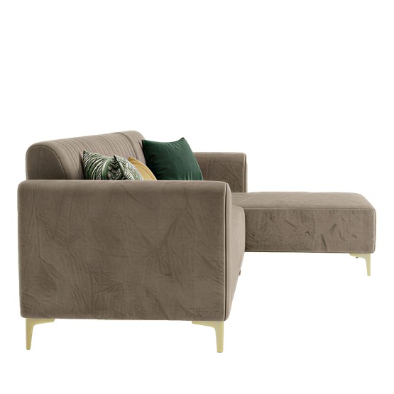 Spacewood Zenith L Shape Sofa In Fabric Finish