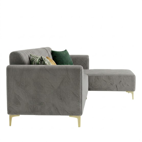 Spacewood Zenith L Shape Sofa In Fabric Finish