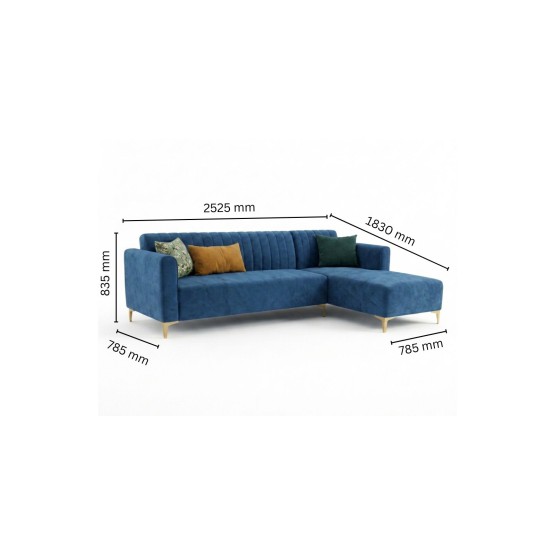 Spacewood Zenith L Shape Sofa In Fabric Finish Af 715