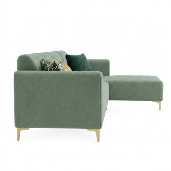 Spacewood Zenith L Shape Sofa In Fabric Finish