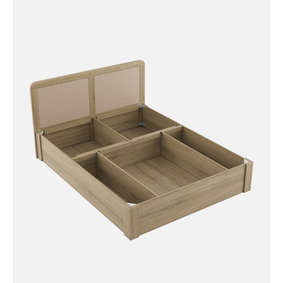Cleo Queen Bed 3/4th Lift On Storage-santana Oak & Bamboo Flute