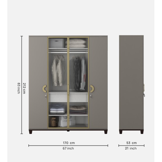 Morgan 4 Door Wardrobe - Esm Sahara Beige