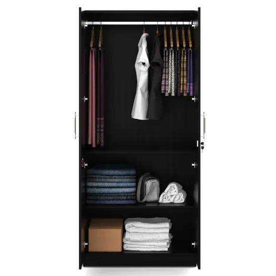 Optima 2 Door Wardrobe - Natural Wenge Woodpore